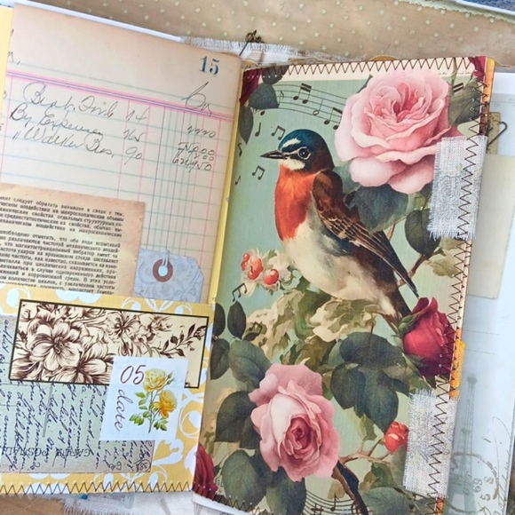 Feathered Beauty Handmade Junk Journal - Picture 13 of 13